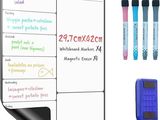a picture of a dry eraser and a calculator next to a whiteboard