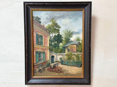 Ecole Française fin XIX° Jardin fleuri