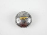 an image of a silver ball with a yellow horse on it