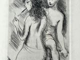 an image of a drawing of a woman smoking a cigarette