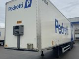 a delivery truck that is parked in a parking lot