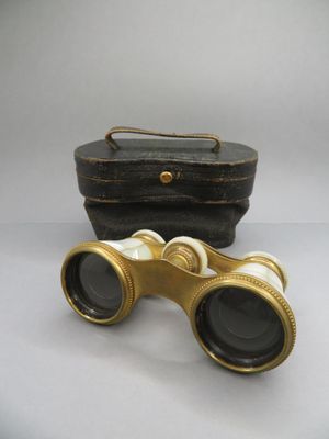 Jumelles De Théâtre En Nacre Et Laiton - Élégance Rétro (grossissement 2.5x)