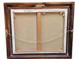 an image of a picture frame with a picture hanging on a rope
