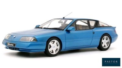 blue model of a car on a white background with a blue background