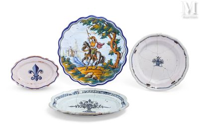 several plates with different designs and designs on them on a white surface