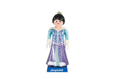 figurine de princesse Disney vêtue d'une robe violette et d'un ruban