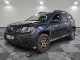 the front view of a grey dacia parked on a checkered floor