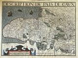 an old map of the region of france with a map of the country