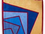 une image représentant une pochette rouge, bleue et jaune sur fond blanc