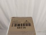 a box with a barcode on it sitting on a table