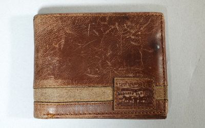 LEVI'S Portefeuille en cuir marron