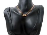 a close up of a mannequin torso with a necklace on it
