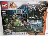 the box of the lego jurassic set is open and ready to be played