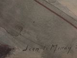 a close up of a painting of a plane with writing on it