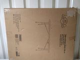 a cardboard box sitting on top of a white table