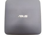 a close up of the back of a laptop with the asus logo on it