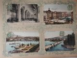 four pictures of a picture of a city and a river