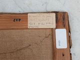 a close up of a piece of wood with a label on it
