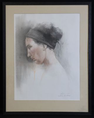 une image représentant un tableau d'une femme portant un bandeau