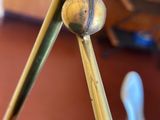 a close up of a metal object on a table