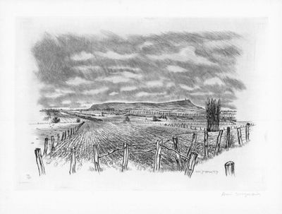 André JACQUEMIN (1904-1992) - Colline de Sion, 1979, Gravure…