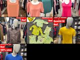 plusieurs types de vêtements exposés sur des mannequins dans un magasin