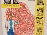 the cover of a book with a drawing of a man holding a fingerprint