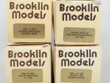three boxes of brooklyn model soap sitting on top of a table