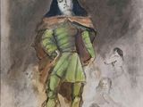une image représentant un tableau d'un homme vêtu d'une tenue verte