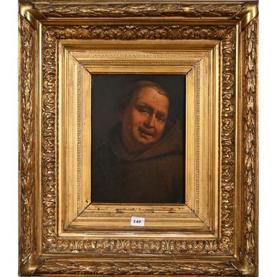 un tableau représentant un vieil homme barbu, dans un cadre doré