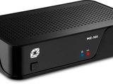 a close up of a black box on a white background