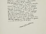 une photo en noir et blanc d'une lettre écrite à la main sur une feuille de papier
