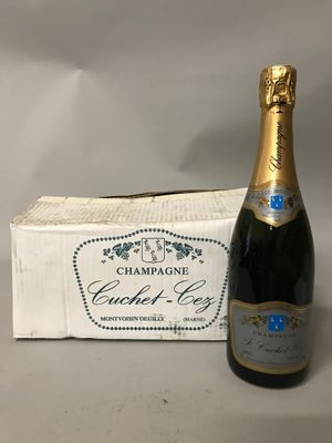 6 Blle CHAMPAGNE F.CUCHET- CEZ BRUT en carton d'origine