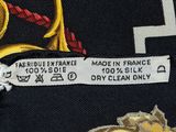 a close up of a label on a tie