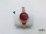 michael korsch women ' s watch with pink dial and gold bracelet