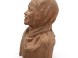 statue of a woman with a scarf on her head