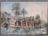 a picture of a painting on the wall of a building