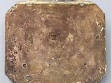 a close up of a piece of stone on a table