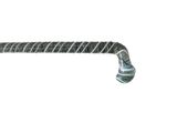 an image of a close up of a metal handle on a white background