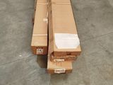 boxes are stacked on top of each other in a warehouse