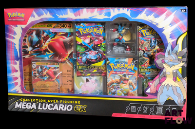 une photo d'une boîte de jouets Pokémon Mega Luca