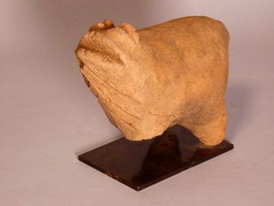 SAO, Tchad. Statuette zoomorphe funéraire en terre cuite rep…
