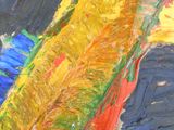 un gros plan d'un tableau dans lequel figure un pinceau