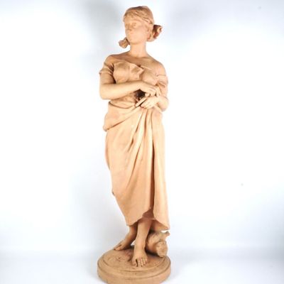 Pierre Louis DÉTRIER (1822-1897), "Jeune femme à la cruche",…