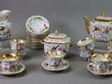 many different types of tea and coffee cups and saucers