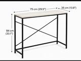 la hauteur d'une table avec un plateau en bois et un piètement en métal