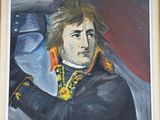 peinture d'un homme en uniforme militaire tenant un fusil