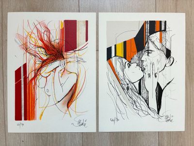 Jean-Baptiste Valadié (1933) - Lot de 2 lithographies : le c…