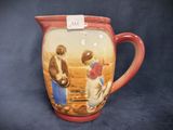a coffee cup with a picture of a man and a woman on it