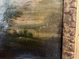 an image of a painting of a landscape with a tree in the foreground